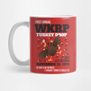 WKRP Thanksgiving Turkey Drop Thanksgiving Turkey Dinner Gift Funny T-Shirt Mug